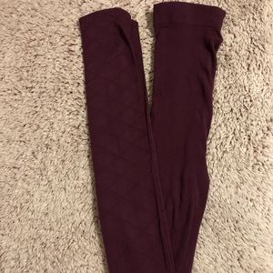 ♠️ KATE SPADE ♠️ dark wine colored tights chekered